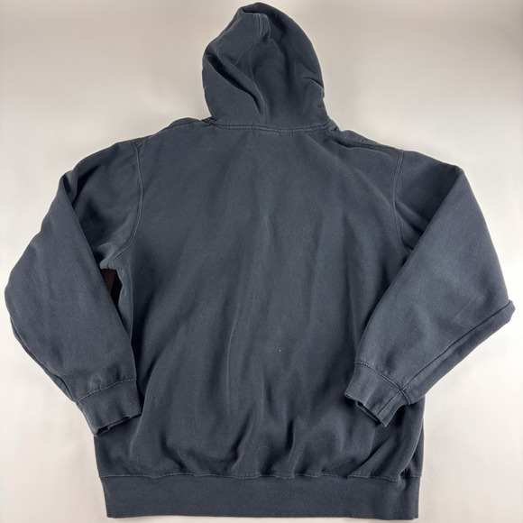 Majestic Miami Marlins Hoodie Men Large Fleece Pullover Sweatshirt Black - Picture 4 of 8